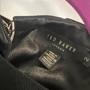 Ted Baker Black Cape Dress with Black Belt - Pageant Interview